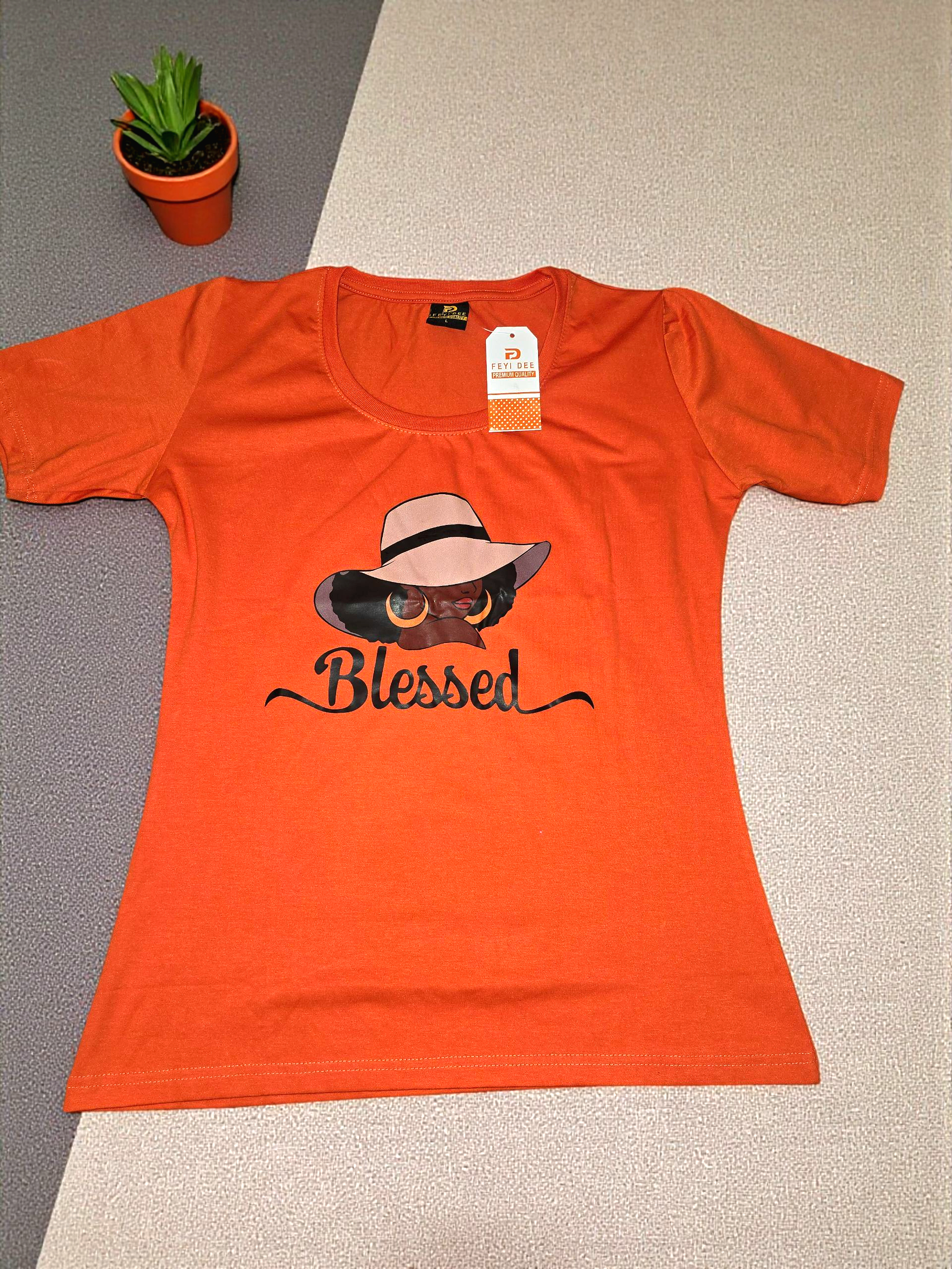 FD Orange Blessed Tee Shirt