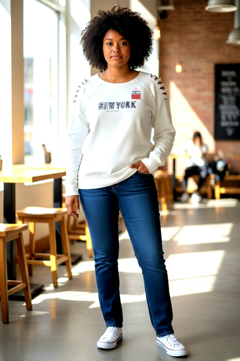 Ladies Cutout Pullover Shirt