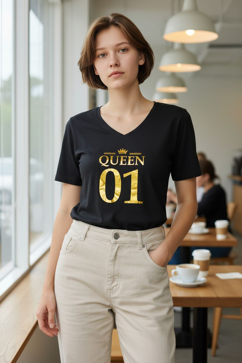 FD Queen Black Tee Shirt