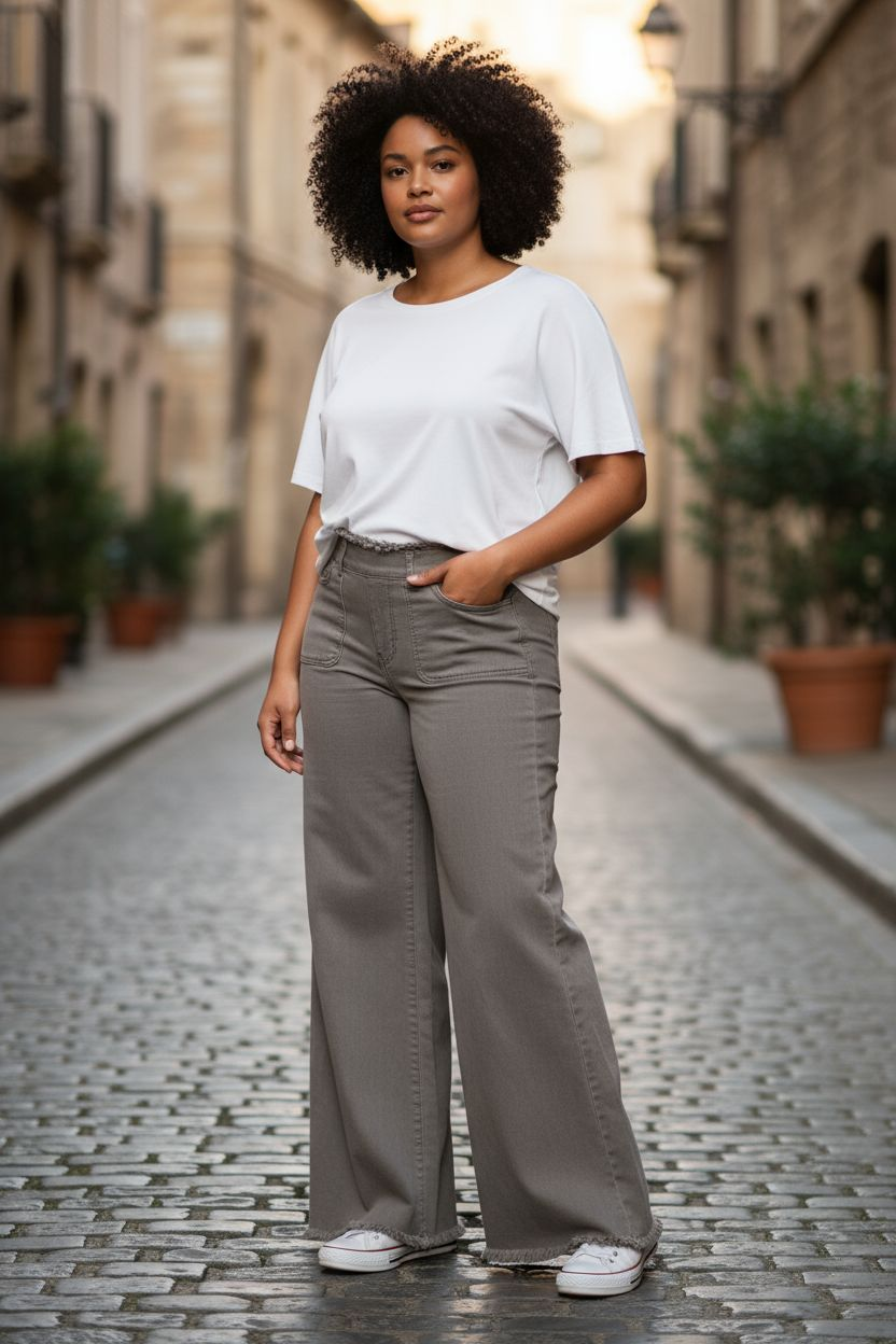 FD Wide Legs Jeans Grey