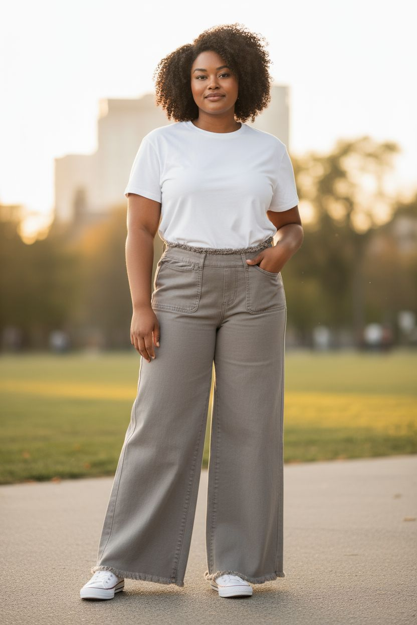 FD Wide Legs Jeans Grey