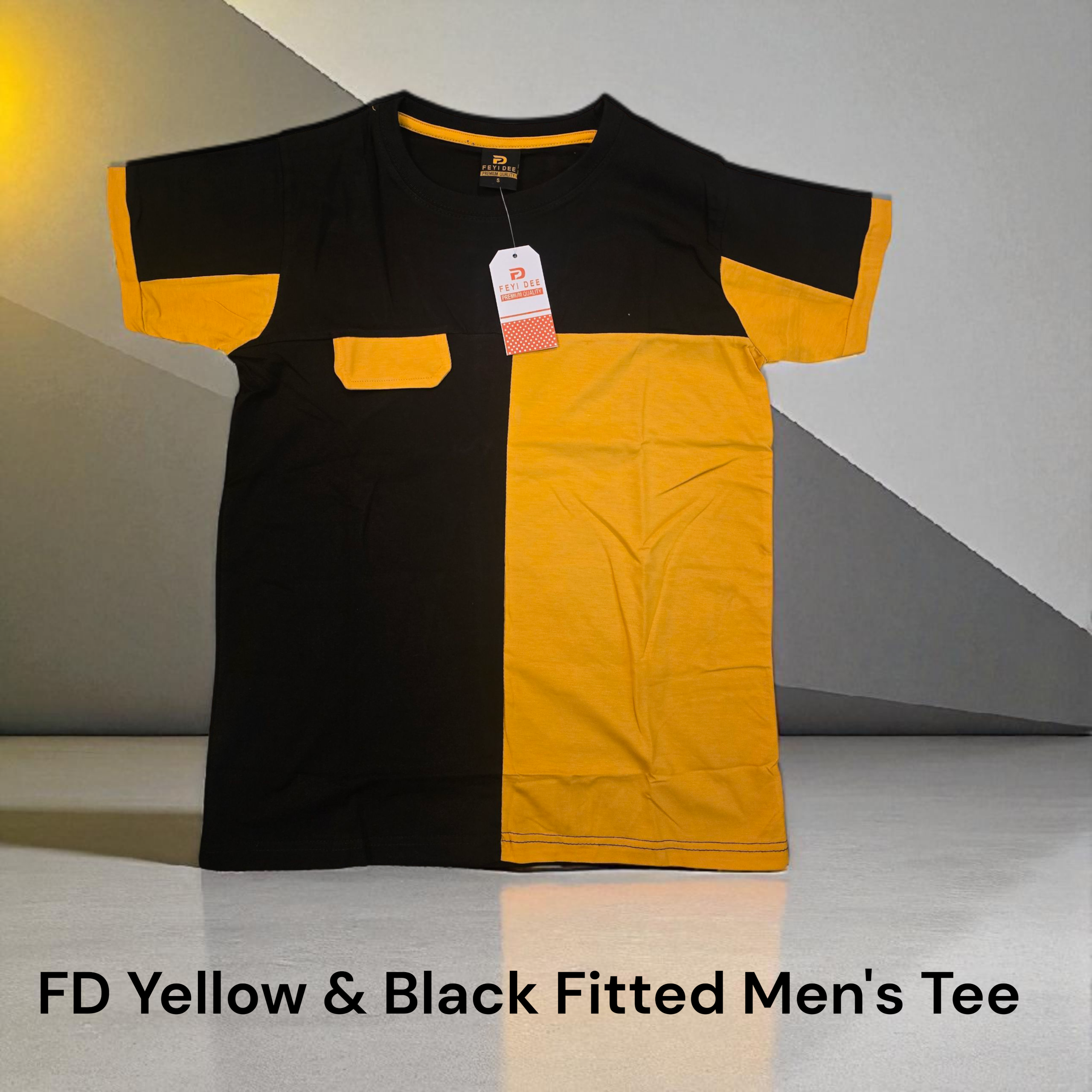 FD Yellow and Black Men's Tee
